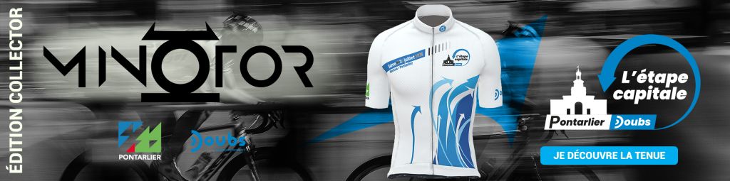 Maillot vélo manches courtes étape du Tour de France 2025 Nantua Pontarlier DOUBS Edition collector