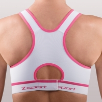 ZSPORT BRASSIERE ODYSSEA BLANCHE ET ROSE Sous-Vêtement Technique Femme pas cher