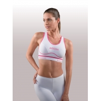 ZSPORT BRASSIERE ODYSSEA BLANCHE ET ROSE Sous-Vêtement Technique Femme pas cher