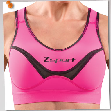 ZSPORT BRASSIERE SOFT TOUCH ROSE  Brassière de sport  Femme