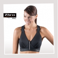 ZSPORT SOUTIEN GORGE ZBRA SILVER NOIR Brassière Femme pas cher