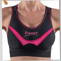ZSPORT BRASSIERE SOFT TOUCH NOIRE ET ROSE  Brassière de sport  Femme