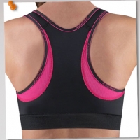 ZSPORT BRASSIERE SOFT TOUCH NOIRE ET ROSE  Brassière de sport  Femme pas cher