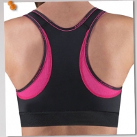 ZSPORT BRASSIERE SOFT TOUCH NOIRE ET ROSE  Brassière de sport  Femme pas cher