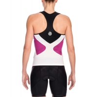 SKINS DEBARDEUR COMPRESSIF NOIR ET VIOLET Vetement triathlon pas cher