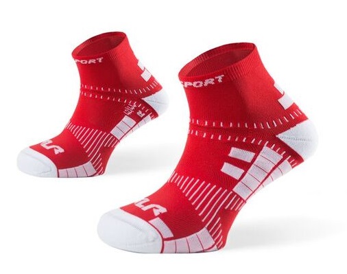 BV SPORT SOCQUETTES RUNNING XLR ROUGES Chaussettes Running BV Sport