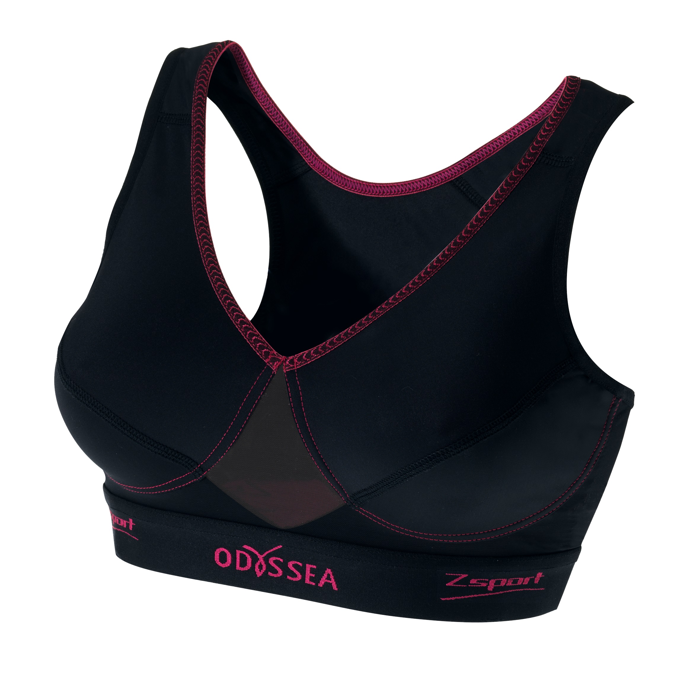 ZSPORT BRASSIERE ODYSSEA NOIRE ET ROSE  Sous-Vêtement Technique Femme
