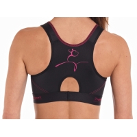 ZSPORT BRASSIERE ODYSSEA NOIRE ET ROSE  Sous-Vêtement Technique Femme pas cher