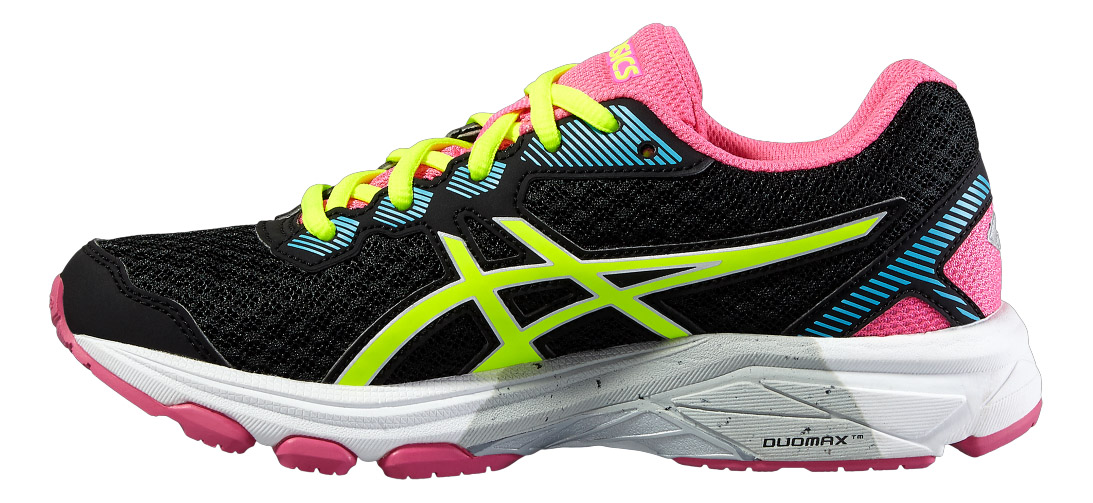 ASICS GEL GT 1000 5 GS NOIRE ET ROSE Chaussures Running Junior