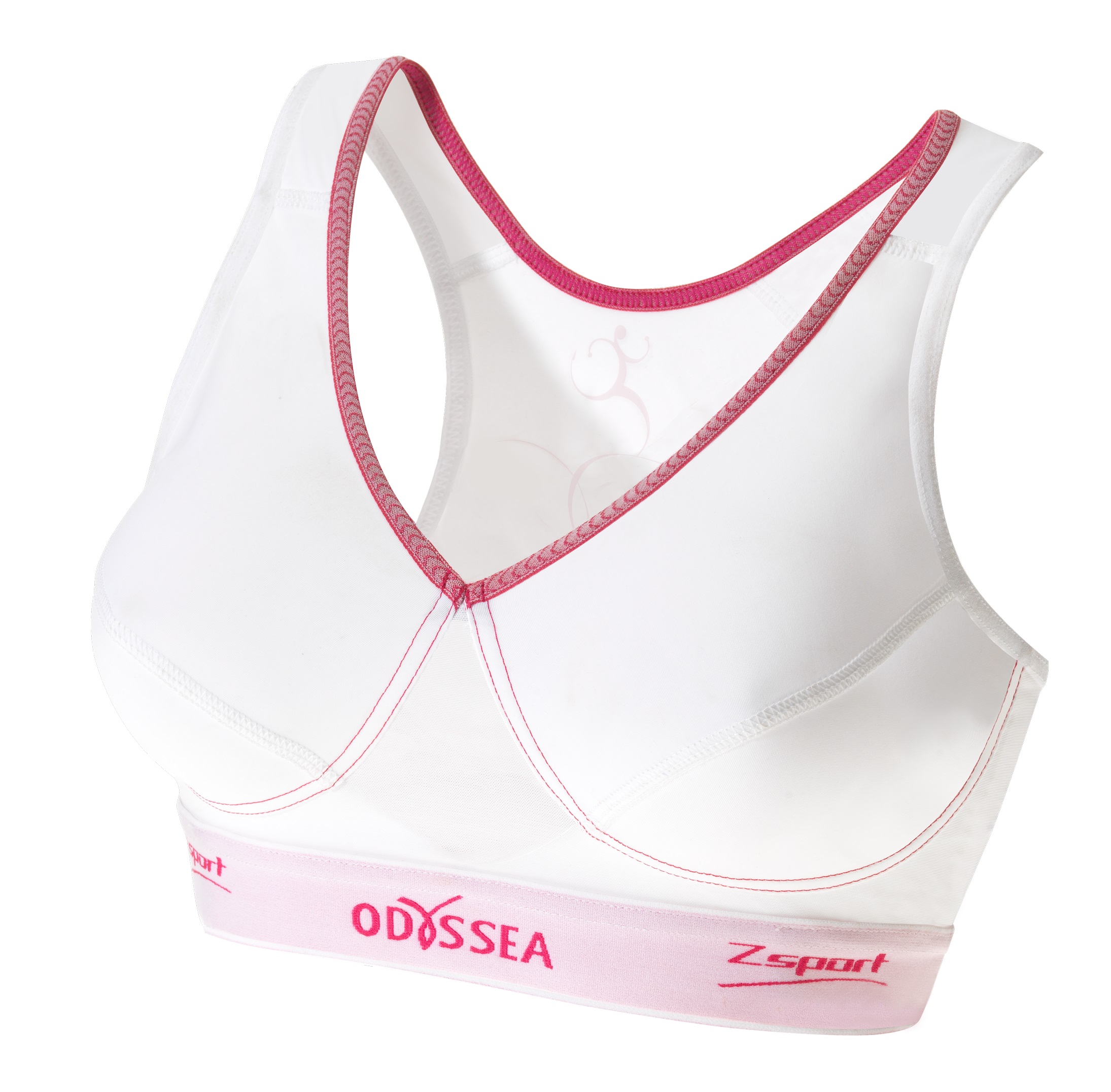 ZSPORT BRASSIERE ODYSSEA BLANCHE ET ROSE  Sous-Vêtement Technique Femme