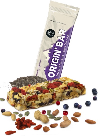 OVERSTIMS ORIGIN  BAR CRANBERRIES ET MYRTILLE  Barres energetiques