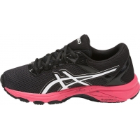 ASICS GEL 1000 6 GS NOIRE ET ROSE  Chaussures Running Junior pas cher