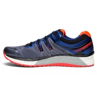 SAUCONY HURRICANE ISO 4  GREY BLUE Chaussures running homme pas cher