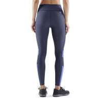 SKINS  DNAMIC THERMAL WOMENS LONG TIGHT  BLEU  Collant compressif chaud pas cher