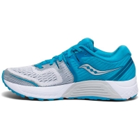 SAUCONY  GUIDE ISO 2 BLEUE ET BLANCHE  Chaussures running femme pas cher