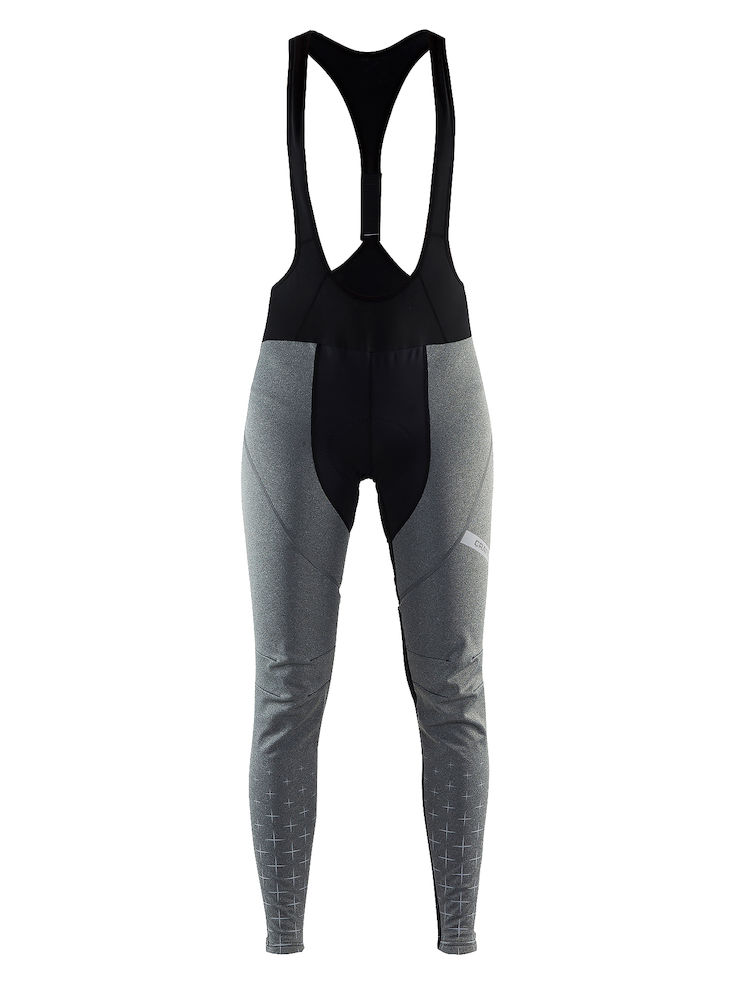 CRAFT BELLE GLOW BIB TIGHT NOIR ET GRIS Cuissard long femme