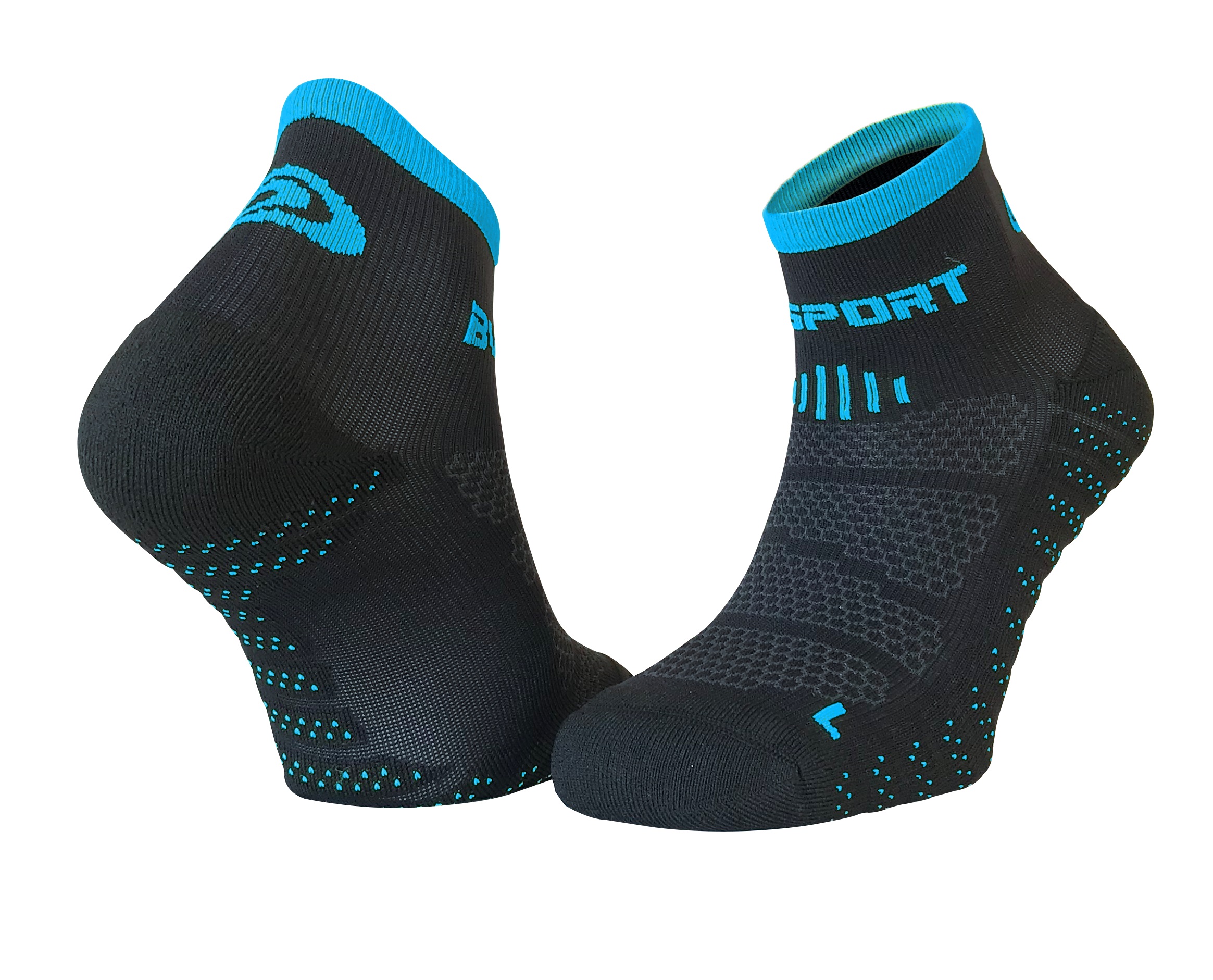 BV SPORT SOCQUETTES SCR ONE EVO BLEUES ET NOIRES Chaussettes Running BV Sport