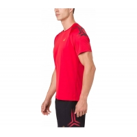 ASICS ICON SS TOP CLASSIC RED Tee shirt  running pas cher