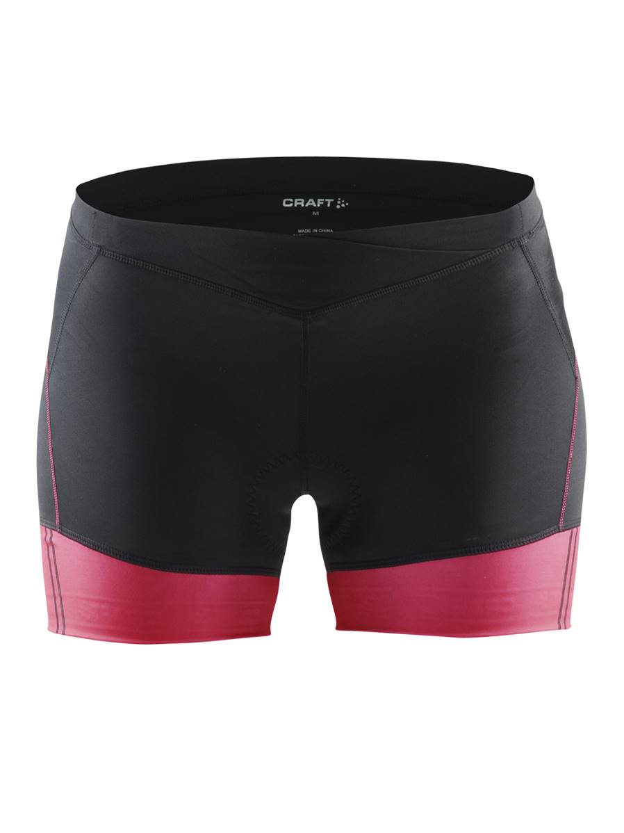 CRAFT ESSENCE  HOT PANT VELO DAME NOIR ET CRUSH   Cuissard vélo femme