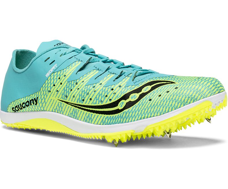 SAUCONY ENDORPHIN 2 BLEUE ET JAUNE Pointes d athl tisme