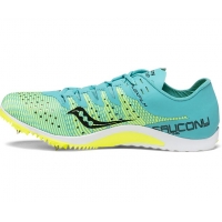 SAUCONY ENDORPHIN 2 BLEUE ET JAUNE  Pointes d athlétisme pas cher