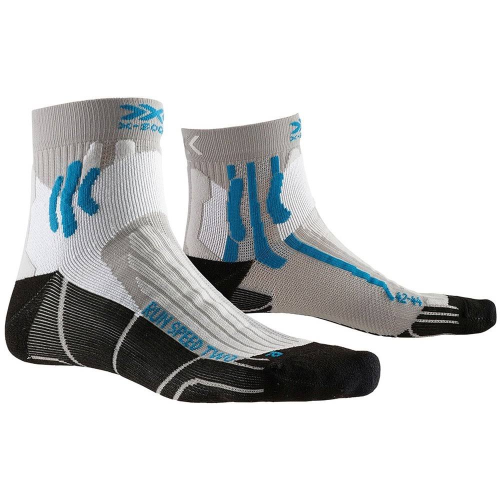 XSOCKS  SPEED TWO BLANCHE ET BLEUE Chaussettes running xsocks