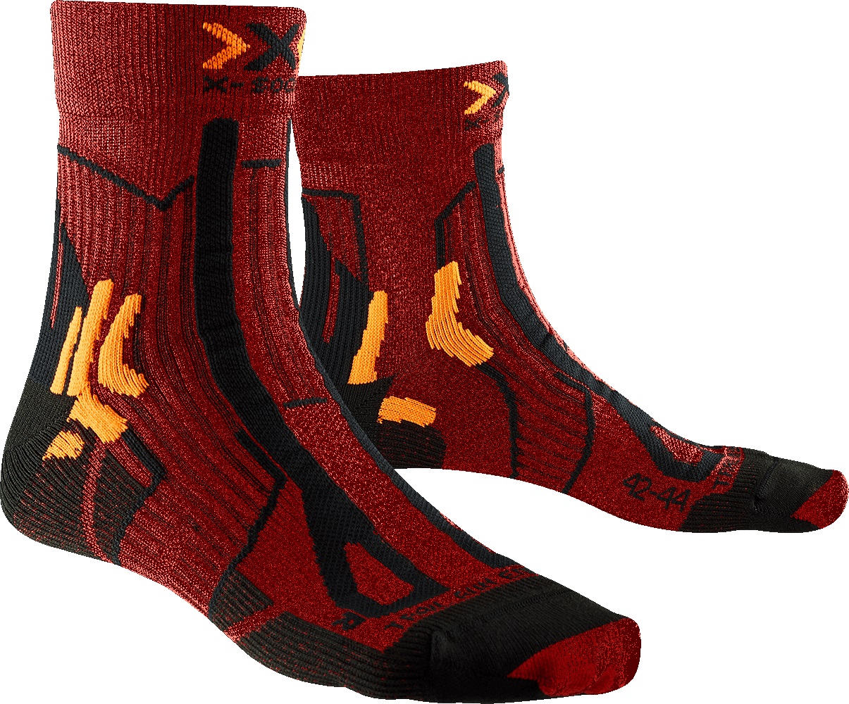 XSOCKS TRAIL RUN  ENERGY NOIRE ET BORDEAUX Chaussettes running xsocks