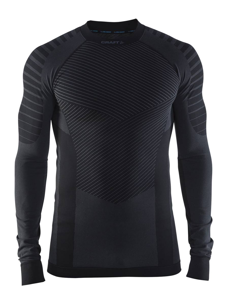 CRAFT  ACTIVE INTENSITY RAS DE COU NOIR ET GRIS   Sous Vêtement Technique