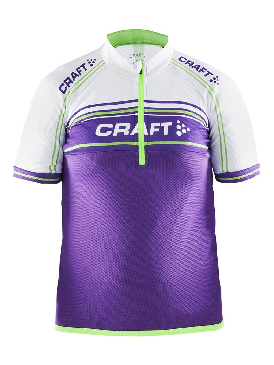 CRAFT  MAILLOT  VELO JUNIOR  LOGO LILA Maillot vélo enfant