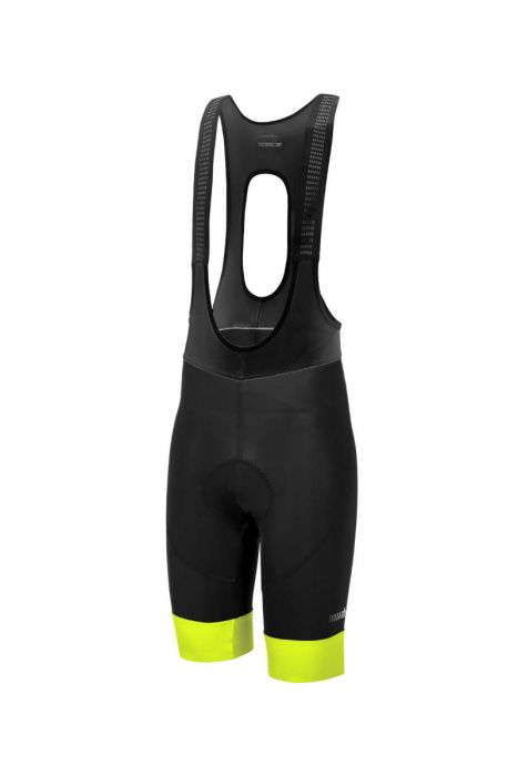 ZERO RH LOGO BIBSHORT NOIR ET JAUNE FLUO  Cuissard vélo Homme