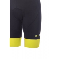 ZERO RH LOGO BIBSHORT NOIR ET JAUNE FLUO  Cuissard vélo Homme pas cher