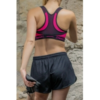 ZSPORT BRASSIERE VIRTUOSITY NOIRE ET ROSE    Brassière de sport  Femme pas cher