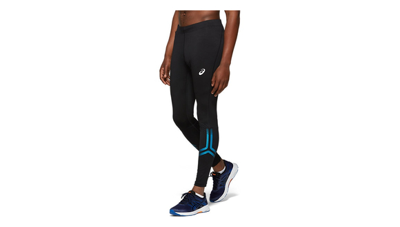 ASICS SIVER ICON TIGHT NOIR ET BLEU Collant  Running