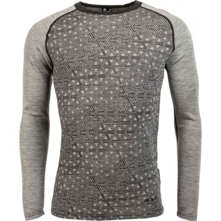 BULA GEO MERINO WOOL CREW GREYM  Sous vetement technique en laine merinos