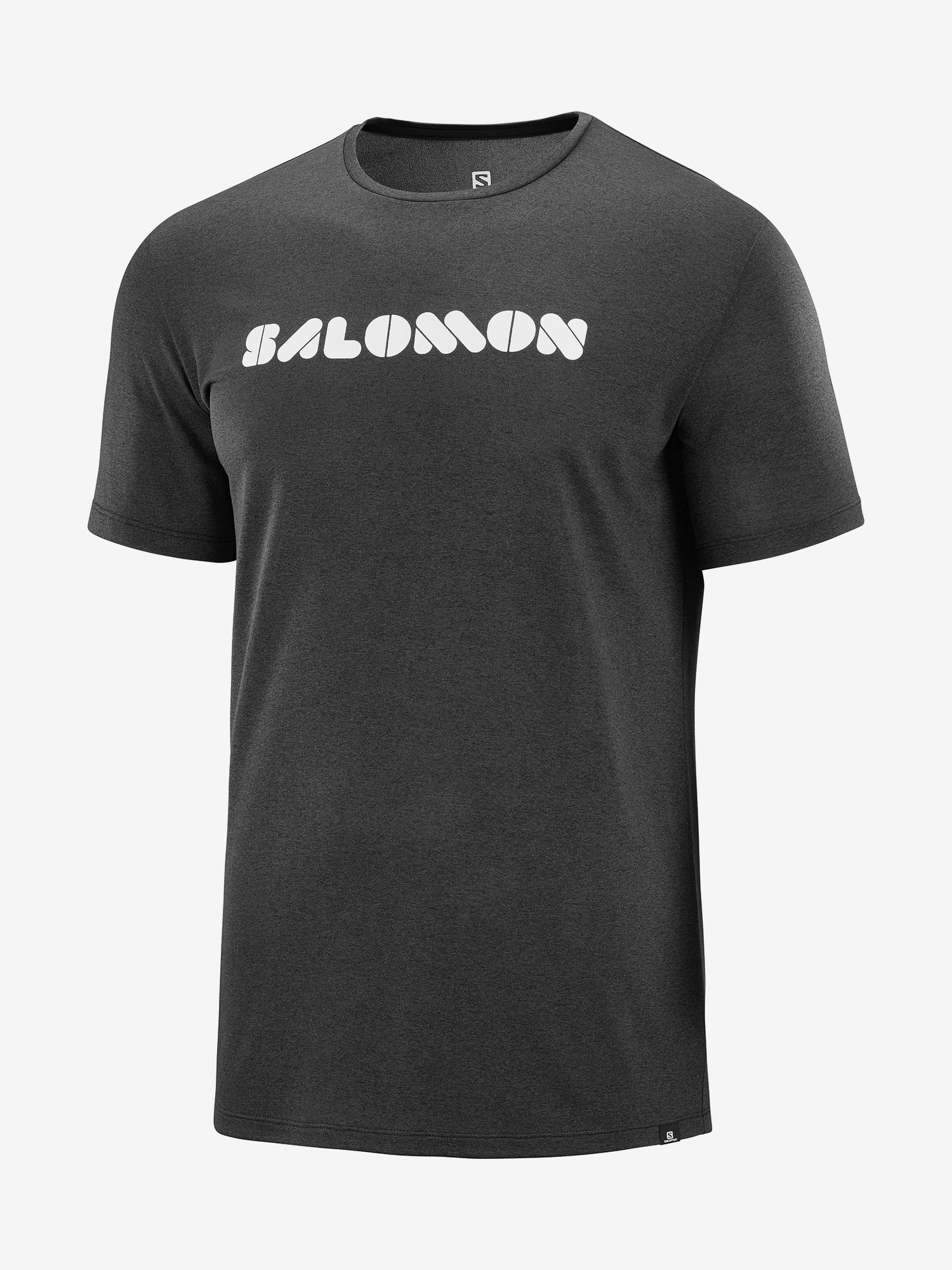 SALOMON AGILE GRAPHIC  TEE NOIR Tee shirt de running