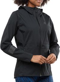 SALOMON LIGHNING WP JACKET BLACK Veste Running etanche Femme pas cher