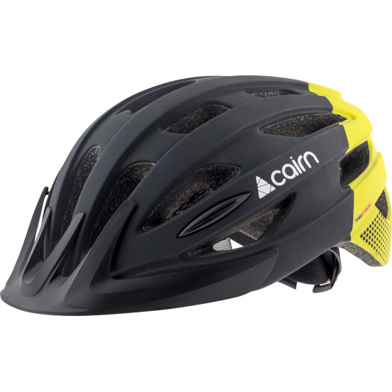 CAIRN CASQUE FUSION NOIR ET JAUNE Casque vélo