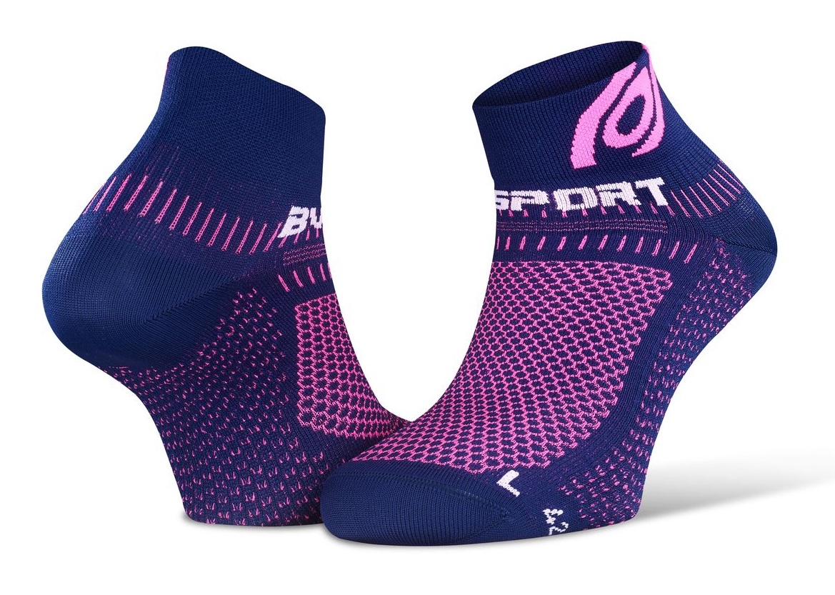 BV SPORT SOCQUETTES LIGHT 3D ROSES ET BLEUES Chaussettes Running BV Sport