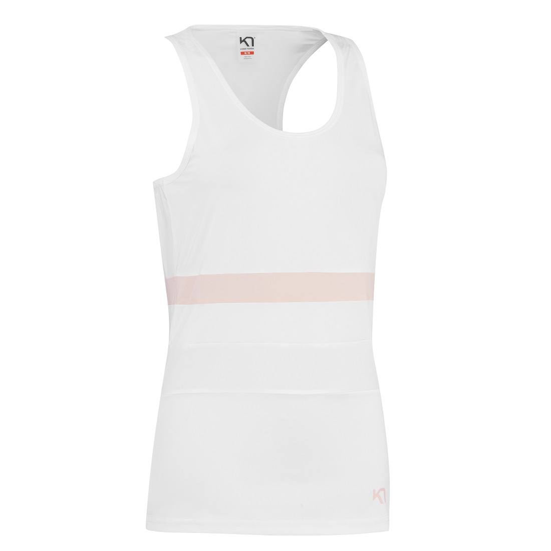 KARI TRAA CARO TOP BLANC Débardeur femme