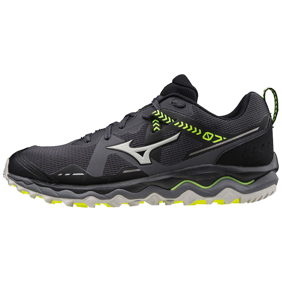 MIZUNO WAVE MUJIN 7 MAGNET ET JAUNE  Chaussures de Trail