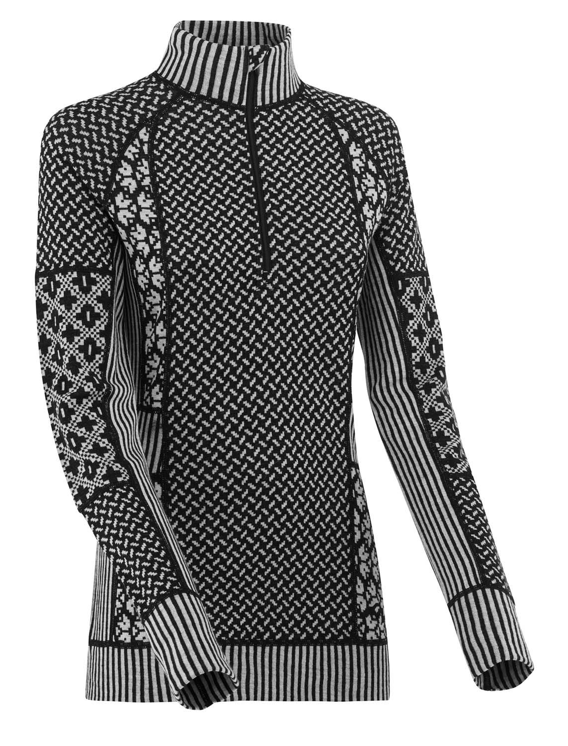 KARI TRAA SMEKKER H/Z NOIR  Sous vetement technique en laine merinos
