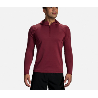 BROOKS NOTCH THERMAL HOODIE MERLOT  Maillot manches longues chaud pas cher