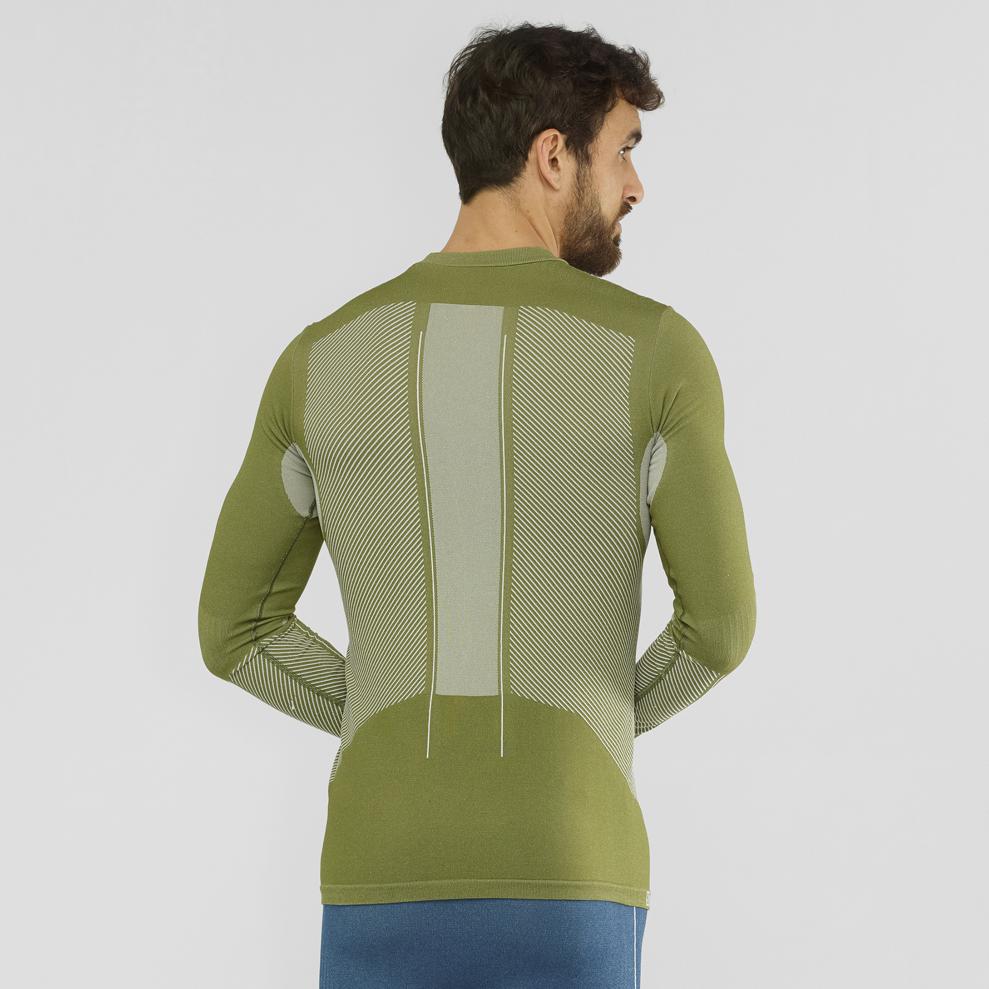 SALOMON PRIMO WARM SEAMLESS TEE MARTINI OLIVE Maillot
