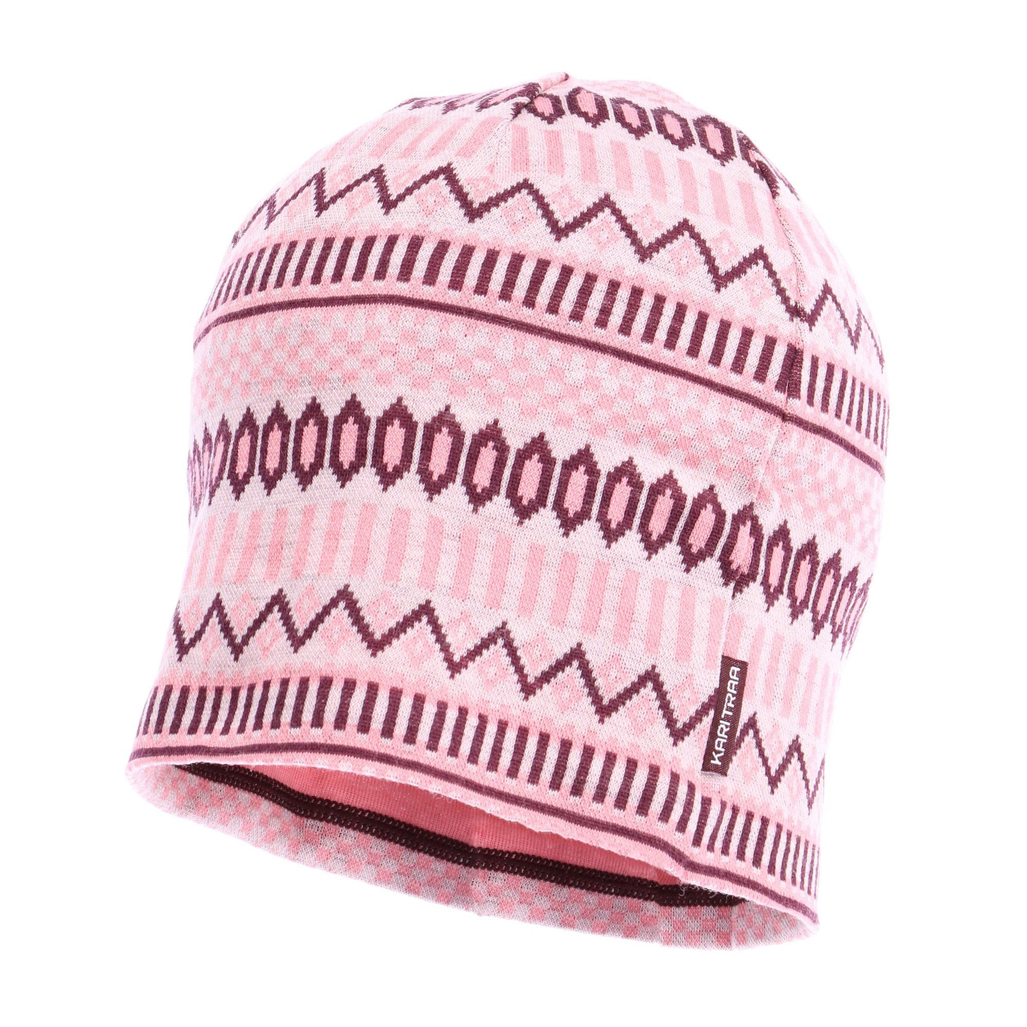 KARI TRAA AKLE BEANIE LILAC Bonnet en laine merinos