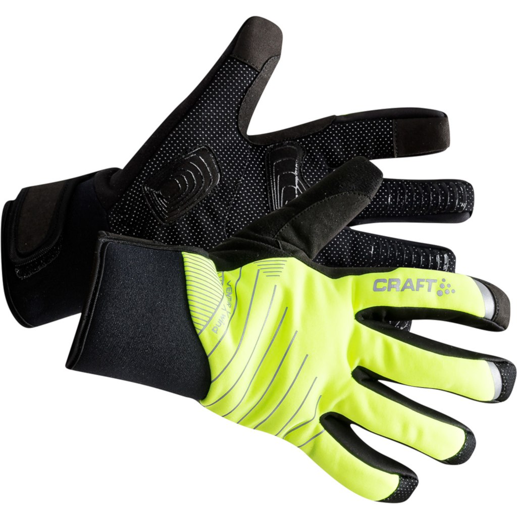 CRAFT GANTS SHIELD 2.0 JAUNE FLUO Gants vélo hiver