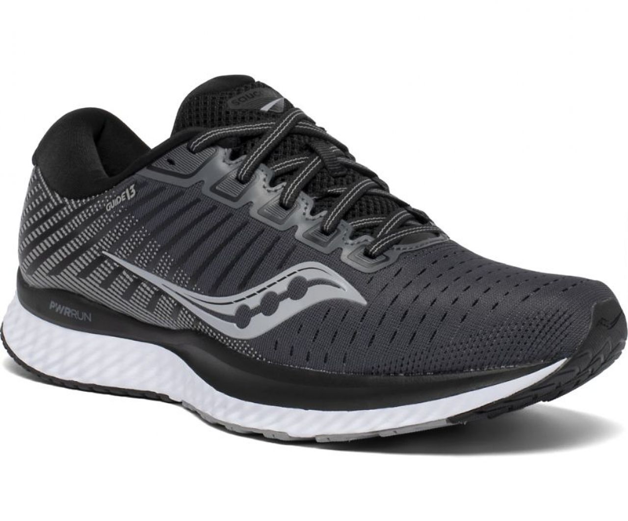 SAUCONY  GUIDE 13 NOIRE ET BLANCHE Chaussures running