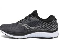 SAUCONY  GUIDE 13 NOIRE ET BLANCHE Chaussures running pas cher