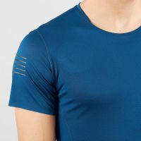 SALOMON S/LAB NSO  TEE BLEU POSEIDON Tee shirt de running pas cher