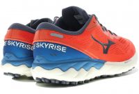 MIZUNO WAVE SKYRISE 2 ROUGE ET BLEUE  Chaussures de running pas cher