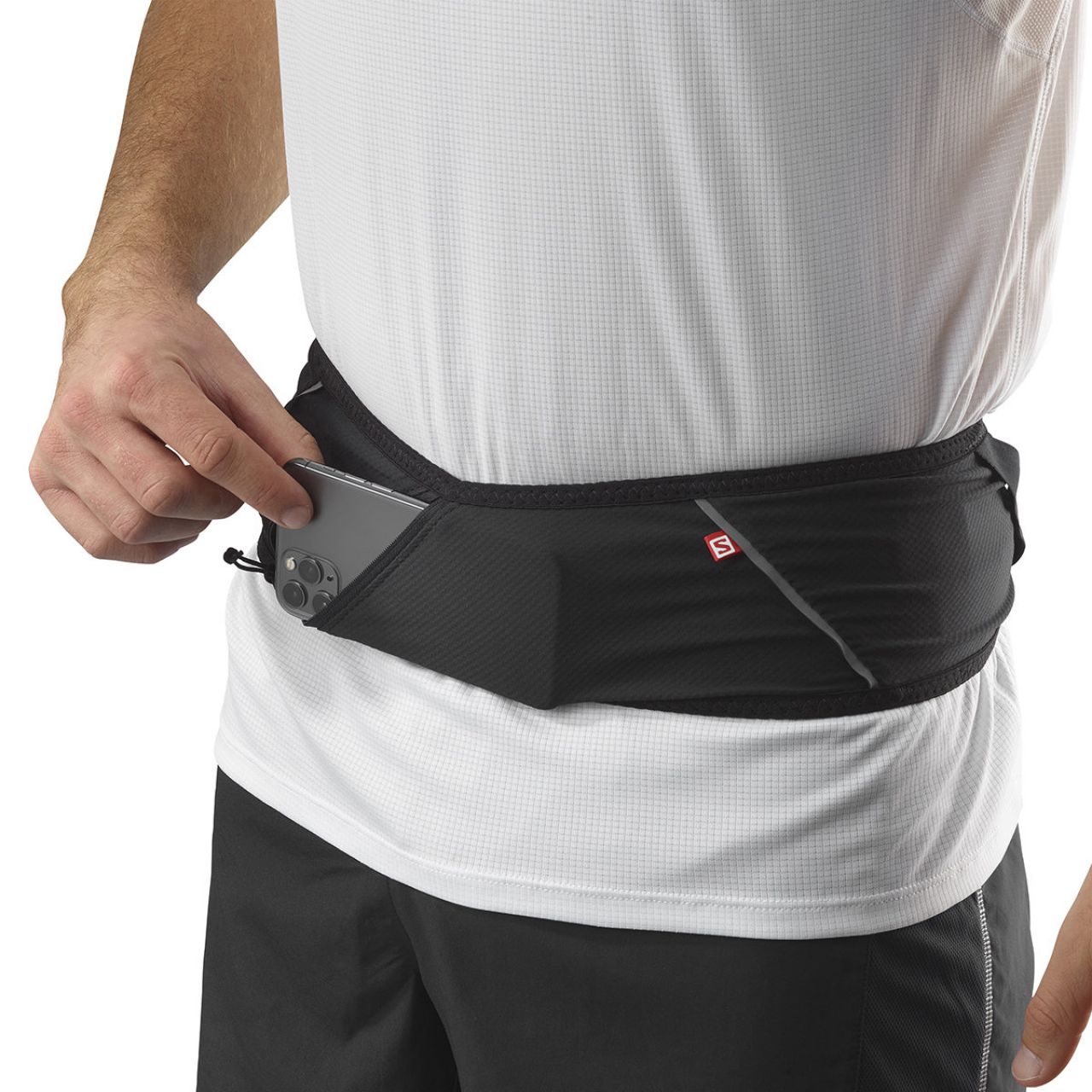 SALOMON PULSE BELT NOIRE Ceinture porte gourde et batons
